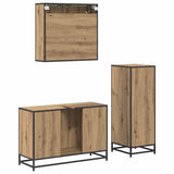 Bathroom Furniture Set 3 pcs Artisan Oak Engineered Wood 3402400