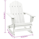 Garden Rocking Chair Wood White 40861