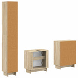 3 Piece Bathroom Cabinet Set EDE Sonoma Oak Engineered Wood 3417416