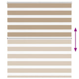 Zebra Blind Sand Brown 130x150 cm Fabric Width 125.9 cm Polyester 4014553