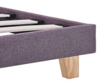 Bed Frame without Mattress Taupe Fabric 135x190 cm Double 281068