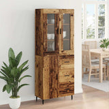 Highboard with Drawer 2 pcs Old Wood Engineered Wood 3415751
