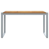 Garden Dining Table Grey 140 x 80 x 75 cm 4010602