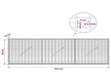 Gabion with 3.5 mm Wire and 5x2.5 cm Mesh 150x10x50 cm 3461541