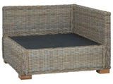 Corner Sofa with Cushions GENDT Natural Rattan Kubu Grey 42034383