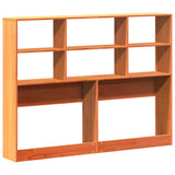 Headboard with Storage Wax Brown 135 cm Solid Wood Pine 855665