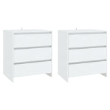 3 Piece Sideboard White Engineered Wood 3098065