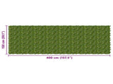 Balcony Screen with Leaves Green and Yellow 400 x 150 cm 42040679