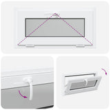 Basement Window RISOR 80x40 cm Tilt 3 Glazing White 4108378
