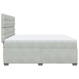 Box Spring Bed with Mattress Light Grey 200x200 cm Velvet 3291008