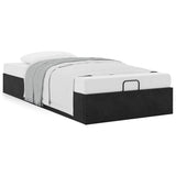 Ottoman Bed Frame No Mattress Black Single Velvet 3310999