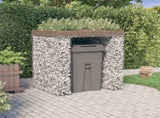 Gabion Wall for Garbage Bin 110x91x120 cm Galvanised Iron 151335
