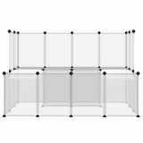 Small Animal Cage Transparent 143x107x93 cm PP and Steel 340570