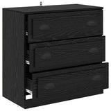 Sideboard Black Oak 70 x 35.5 x 67.5 cm Engineered Wood 881354