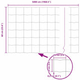 Fence and Post Grey 0.6 x 50 m Steel 3336128