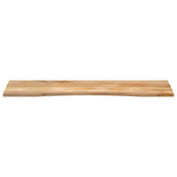 ZNTS Desk Top with Curve 160x50x2.5 cm Solid Wood Rough Mango 370198