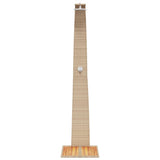 Outdoor Shower Beige 55x60x224 cm Poly Rattan and Acacia Wood 368211
