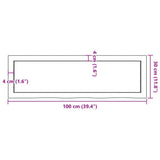 Wall Shelf 100x30x cm Untreated Solid Wood Oak 363562
