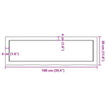 ZNTS Wall Shelf 100x30x cm Untreated Solid Wood Oak 363562