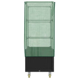 Raised Bed with Cover and Wheels Rattan Look 80x50x182 cm 4015822