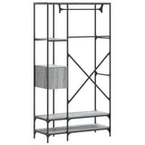 Clothes Rack with Shelves Grey Sonoma Engineered Wood 847862