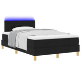 Box Spring Bed with Mattress Black 120 x 200 cm Fabric 3342431