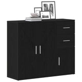 Sideboard Black Oak 91x29.5x75 cm Engineered Wood 862003