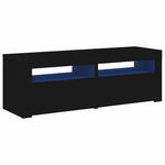 TV Cabinet with LED Lights Black 120x35x40 cm 804356