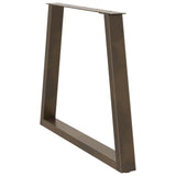 Dining Table Legs V-Shape 2 pcs Natural Steel 80x cm Steel 4012575
