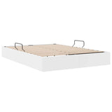 Storage Bed with Storage Pure White 137 x 190 cm Faux leather 3369973