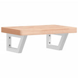 Basin Shelf Wall Mounted Steel and Solid Wood Beech 3302326