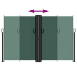 ZNTS Retractable Side Awning Dark Green 160x600 cm 4004635