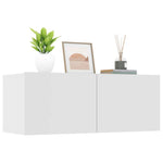 TV Cabinets 2 pcs White 80x30x30 cm Engineered Wood 804535