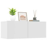 TV Cabinets 2 pcs White 80x30x30 cm Engineered Wood 804535