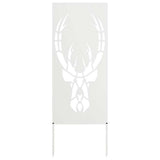 Garden Privacy Screen White 50 x 140 cm Cold-rolled steel 876330
