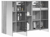 Bathroom Mirror Cabinet Grey Sonoma 70 x 14.5 x 70 cm 889092