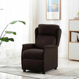 Massage Chair Dark Brown 93.5 x 67.5 x 101.5 cm Fabric 348354