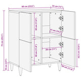 Storage Cabinets Multicolour 60 x 33.5 x 75 cm Solid Mango Wood 4018726
