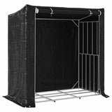 Firewood Rack with Rain Cover 200x100x200 cm Galvanised Steel 4104959