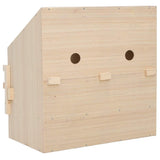 Chicken Laying Nest 2 Compartments 63x40x65 cm Solid Pine Wood 170651