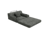 1-Seater Sleeper Sofa, Compressed Corduroy Sofa with High Backrest, Metal Frame, High-Density Foam, W3779P501260