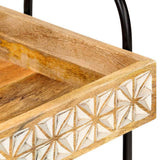 289093 3-Tier Kitchen Trolley 46x30x76 cm Solid Mango Wood