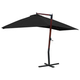 Garden Parasol Black Polyester Large UV-resistant materials 47122