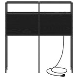 Storage Headboard with Shelf Black oak 100 cm Engineered wood 859735