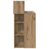 Desk with Shelf Artisan Oak 90 x 48 x 101.5 cm Engineered Wood 869529