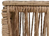Garden Table Beige and Black 55 x 55 x 37 cm 42035135