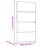 Interior Door Black 102x201.5 cm Tempered Glass&Aluminium 153661