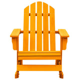 315888 Garden Adirondack Rocking Chair Solid Fir Wood Orange