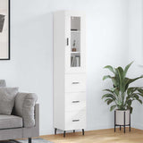 Highboard White 34,5x34x180 cm Engineered Wood 3199249