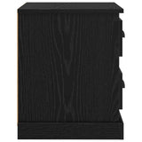 Bedside Cabinet with Drawer 2 pcs Black Oak 39 x 39 x 47.5 cm 881333